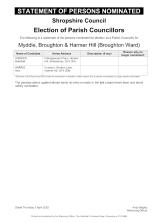 Myddle, Broughton & Harmer Hill (Broughton Ward).
